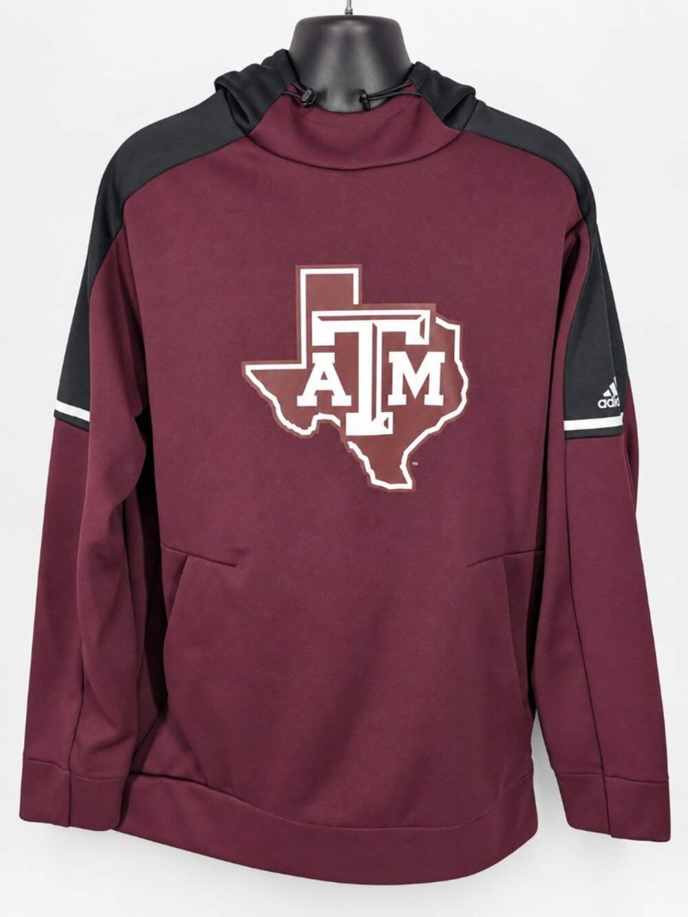 adidas Texas A&M Climawarm Hoodie LT Maroon Black Pullover